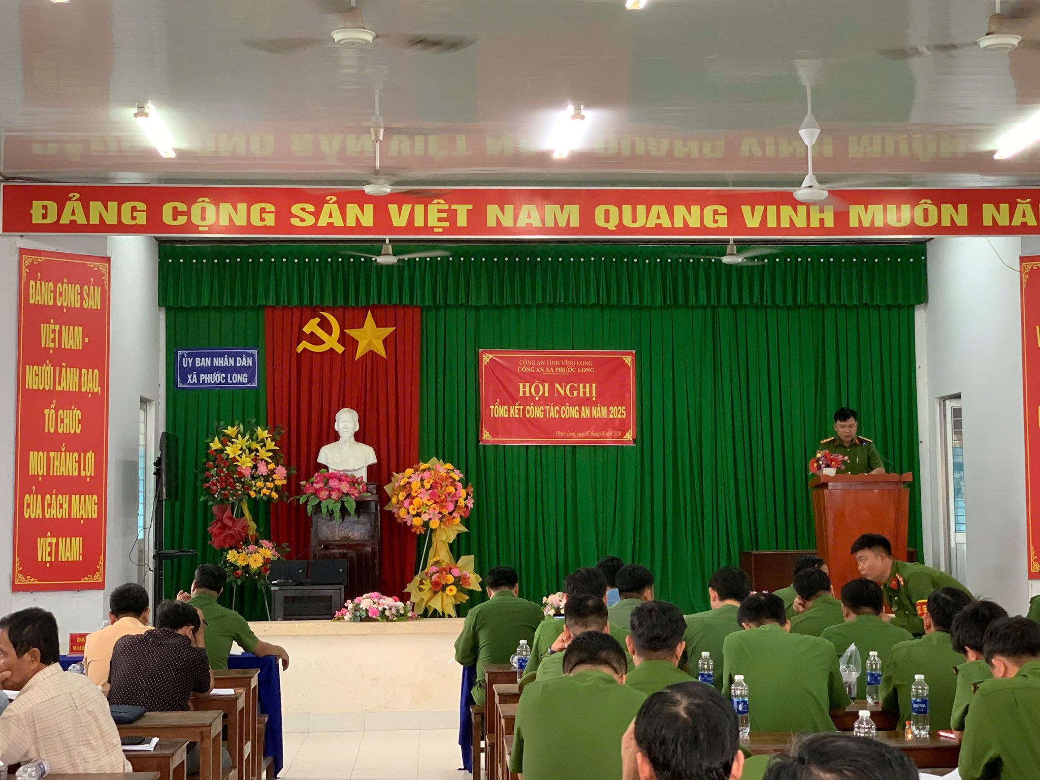 Công an xã Phước Long tổ chức hội nghị tổng kết công tác năm 2025 và triển khai nhiệm vụ công tác Công an năm 2026
