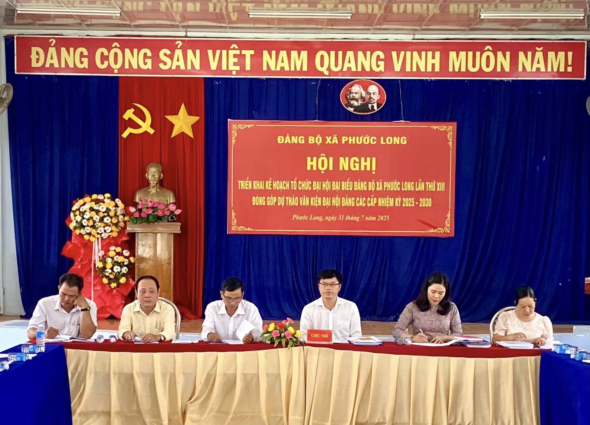 Phước Long tổ chức hội nghị triển khai kế hoạch tổ chức Đại hội lấy ý kiến góp ý dự thảo các văn kiện Đại hội